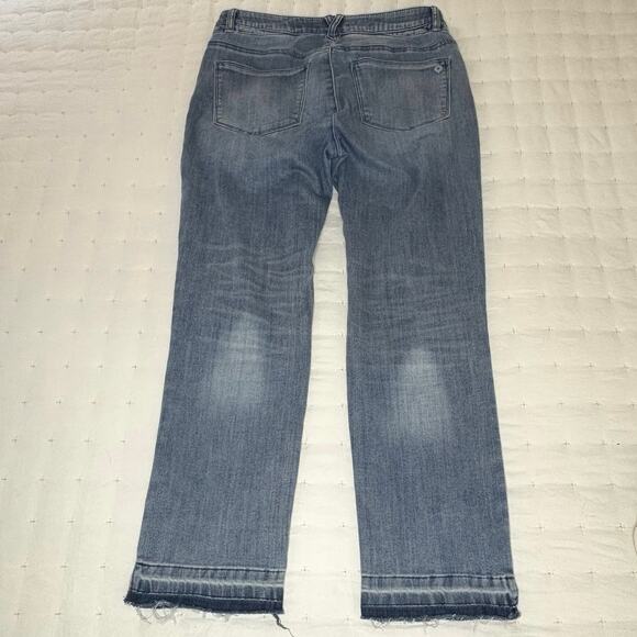 Democracy "Ab"solution Mid Rise Straight Leg Stretch Denim Jeans Women's 10 Blue - Picture 2 of 12